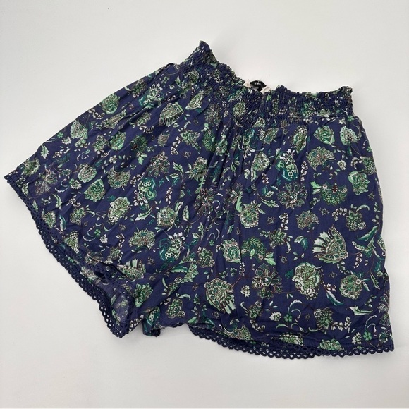 Anthropologie Du Paradis Smocked-Waist Shorts Size Medium - Picture 2 of 5